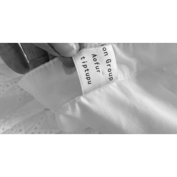 ASA dress white med eyelet fully lined cotton 35 ch 35 Long - Picture 13 of 16